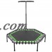 Clearance Mini Fitness Cardio Trampoline with Stabilizing Handlebars Aerobic Home Workout Mini Trampoline   